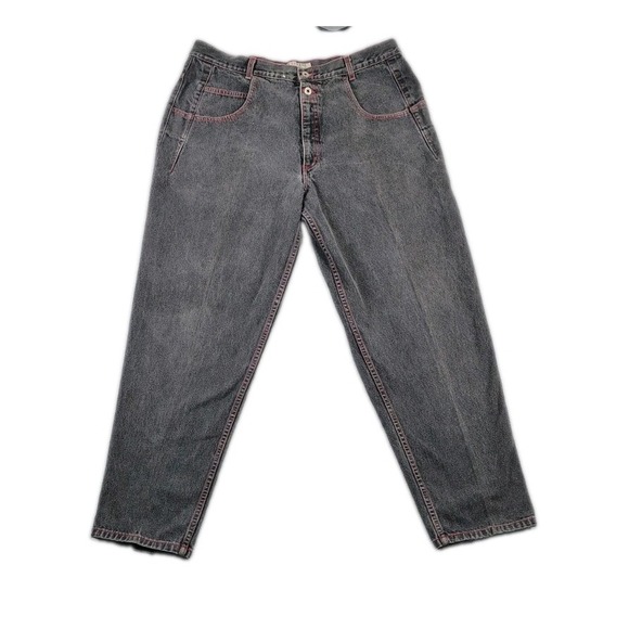 Guess Other - Guess Jeans Style 39075 Made In The USA Triangle Black Wash Red Stitching 38X31